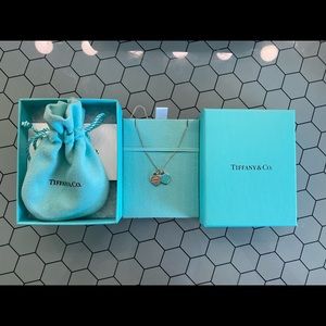 Tiffany Double Heart Tag Pendant Necklace